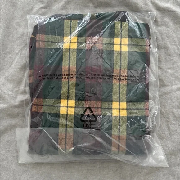 L.L. Bean Scotch Plaid Flannel Shirt XXL Trad Fit Ancient MacMillan Tartan NWT - Picture 2 of 4